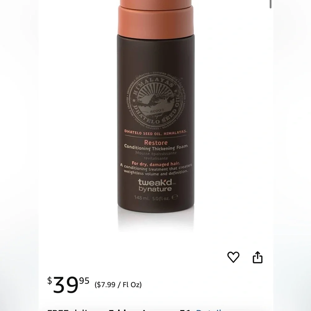 NEW Tweak’d by Nature Conditioning Thickening Foam Bundle